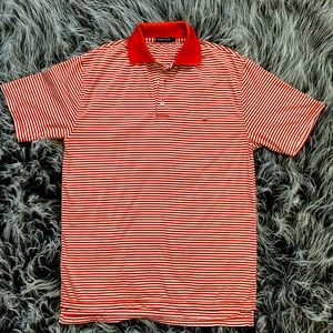 Southern Marsh Red & White striped polo shirt (Men’s small)